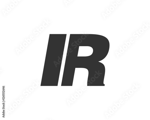 IR Techno Editable Font Logo For Corporate Branding. Bold, Futuristic Design With Unique Typographic Ideas. Minimal Custom Type And Dynamic Letter