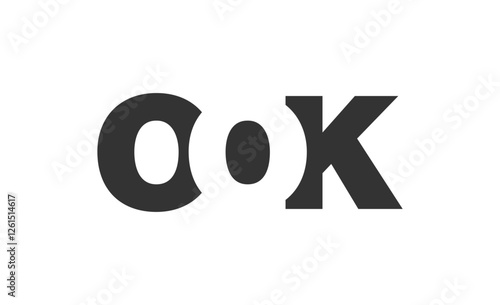 OOK logo design. Initial letter O O K bold font style for tech startups, consulting, corporate branding. Creative company name, headlines typography identity, trendy logotype. photo