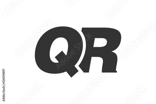 QR Techno Editable Font Logo For Corporate Branding. Bold, Futuristic Design With Unique Typographic Ideas. Minimal Custom Type And Dynamic Letter