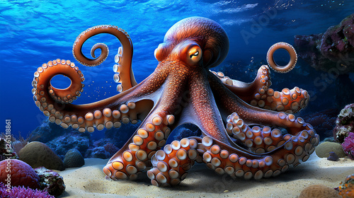  giant octopus in the abyss photo