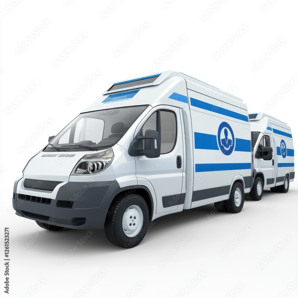 Naklejka premium Mobile Awareness Vans Vehicles distributing
