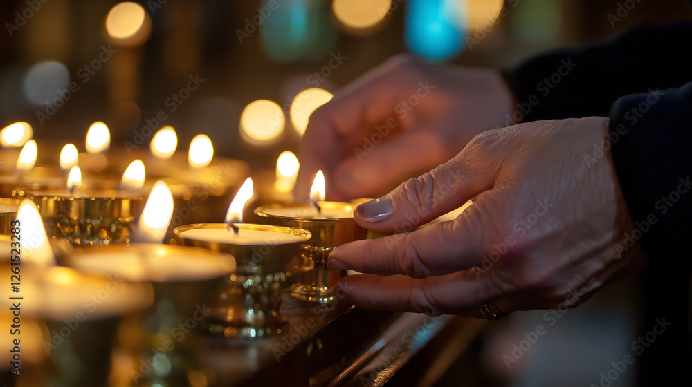 Naklejka premium Candlelight Remembrance - A Tribute to the Departed