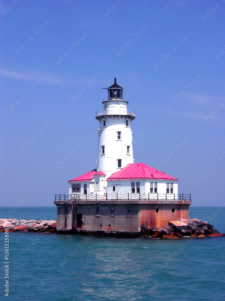 Harbor LIghthouse in Downtown city of Chicago Illinois IL. Created 11.10.24 Harbor LIghthouse in Downtown city of Chicago Illinois IL. Created 11.10.24
