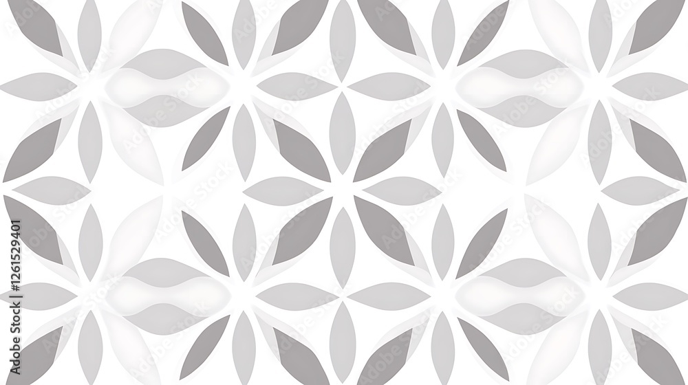Abstract Grey and White Floral Pattern Design Abstract Grey and White Floral Pattern Design