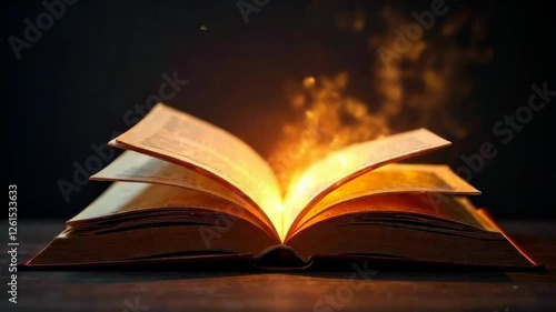Open book with glowing pages symbolizing effective learning and education. The image captures the essence of creativity imagination and the power of reading to expand horizons