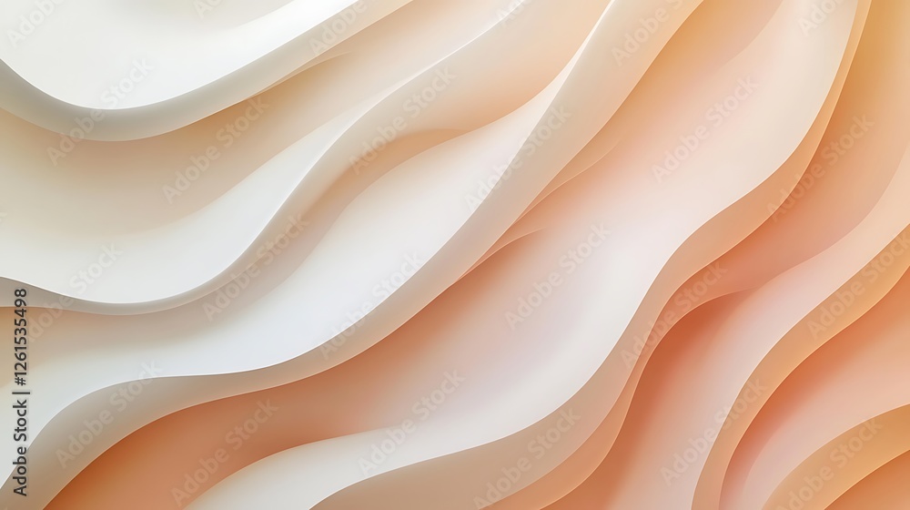 Abstract Beige and White Curving Waves Design Abstract Beige and White Curving Waves Design
