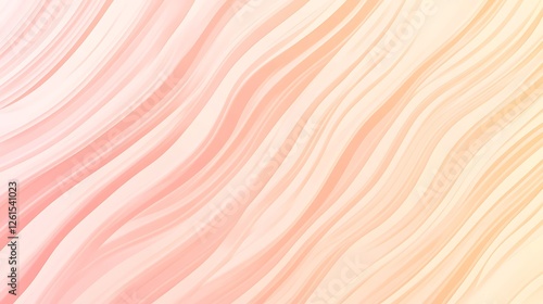 Abstract Background with Soft Peach Wavy Lines
