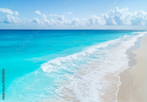 Serene Turquoise Waters Embrace Pristine Sands