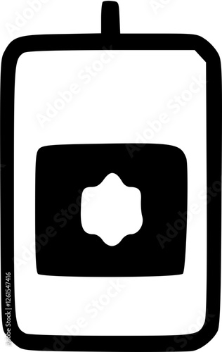 단순한 검정색 아이콘 일러스트