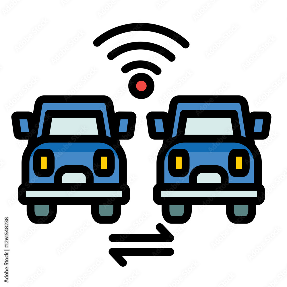 Vehicle To Vehicle Icon Vehicle To Vehicle Icon