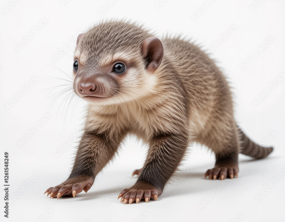 Baby Anteater Walking with a Small, Curious Snout Baby Anteater Walking with a Small, Curious Snout