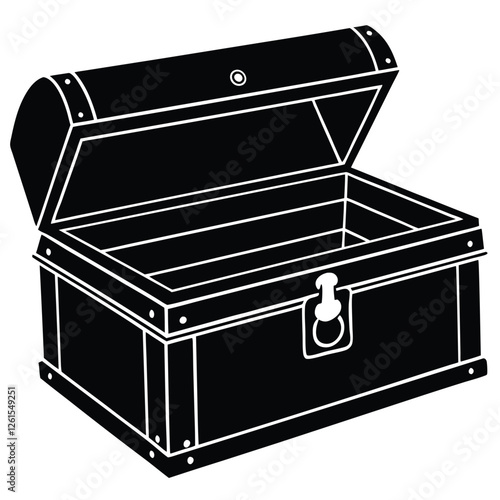 Vintage Steamer Trunk with Leather Straps and Metal Accents