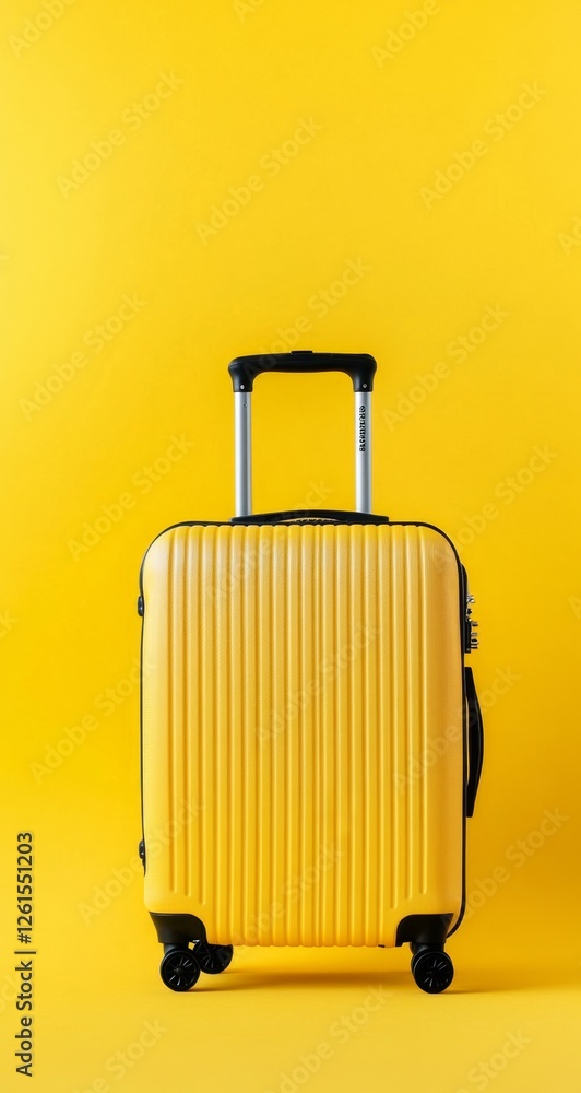 Yellow Suitcase on Yellow Background (1) Yellow Suitcase on Yellow Background (1)
