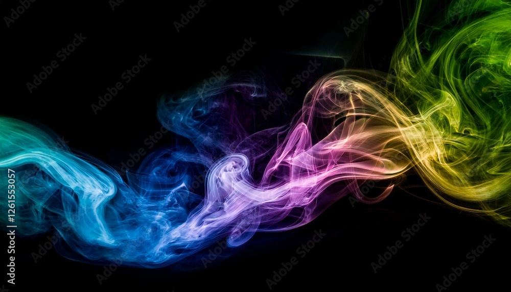 Fototapeta premium Color smoke invites you to dream vividly. 