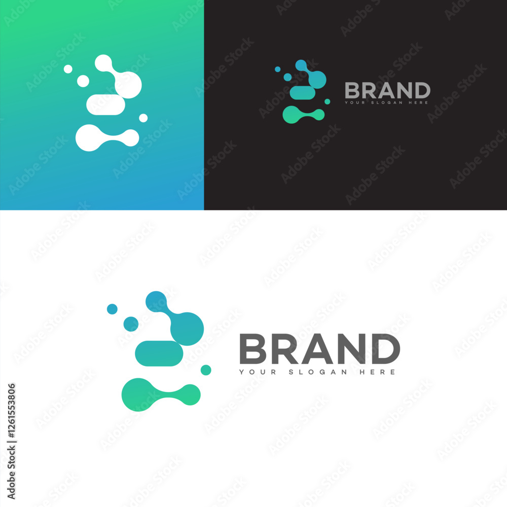 Modern Abstract Letter E Tech Logo Design Variations Modern Abstract Letter E Tech Logo Design Variations