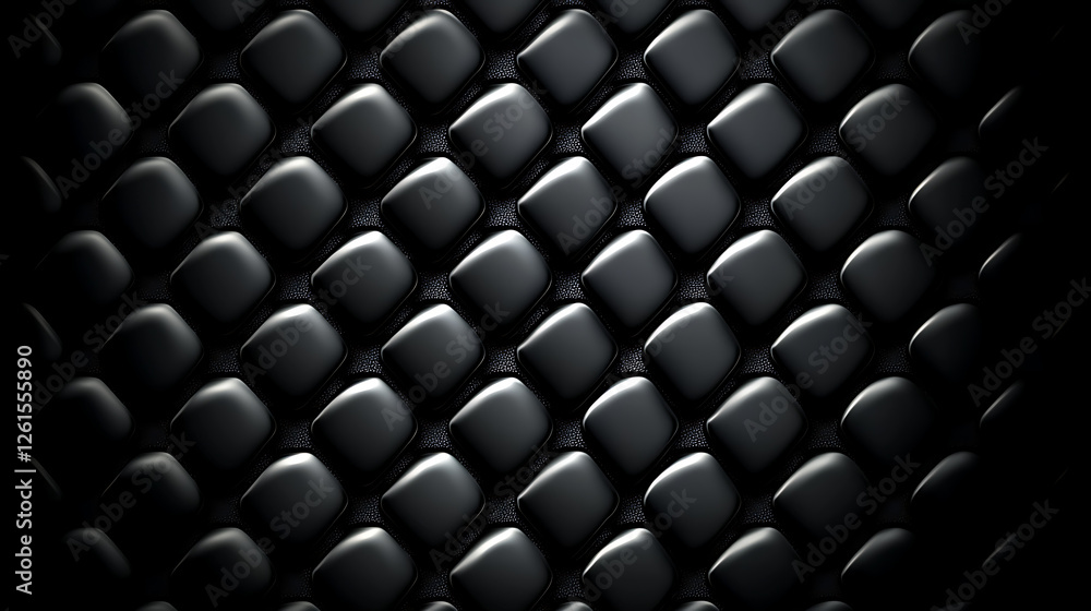 Obraz premium Abstract Dark Diamond Pattern Shiny Black Tones Repeating Geometric Texture Design Graphic Resource