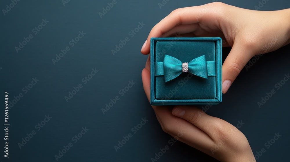 Teal Velvet Gift Box with Bow: A Precious Present Teal Velvet Gift Box with Bow: A Precious Present