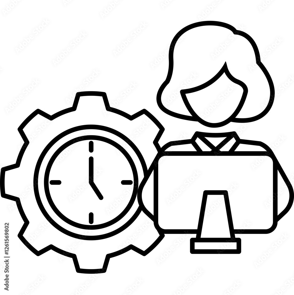 Flexible Work Arrangements Icon Flexible Work Arrangements Icon