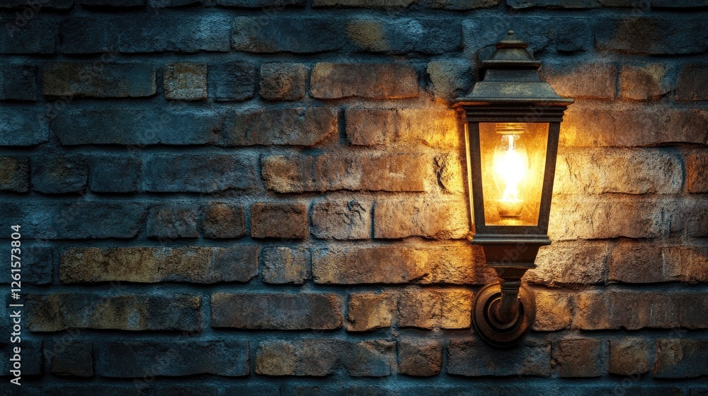A gas light flickering against an old brick wall, evoking charm and nostalgia, with soft, warm lighting ideal for capturing historical, vintage, or evening settings A gas light flickering against an old brick wall, evoking charm and nostalgia, with soft, warm lighting ideal for capturing historical, vintage, or evening settings