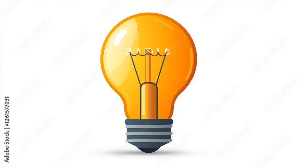 Flat style lightbulb icon isolated on a transparent background great for ideas innovation or business related designs Flat style lightbulb icon isolated on a transparent background great for ideas innovation or business related designs