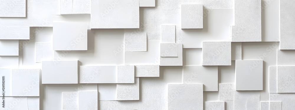 Abstract white square wall design Abstract white square wall design