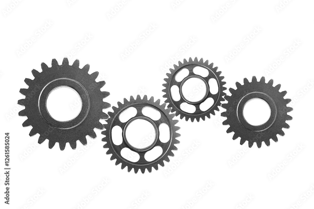 Metal gear isolated on white background for engine car and bike, teamwork business. Metal gear isolated on white background for engine car and bike, teamwork business.