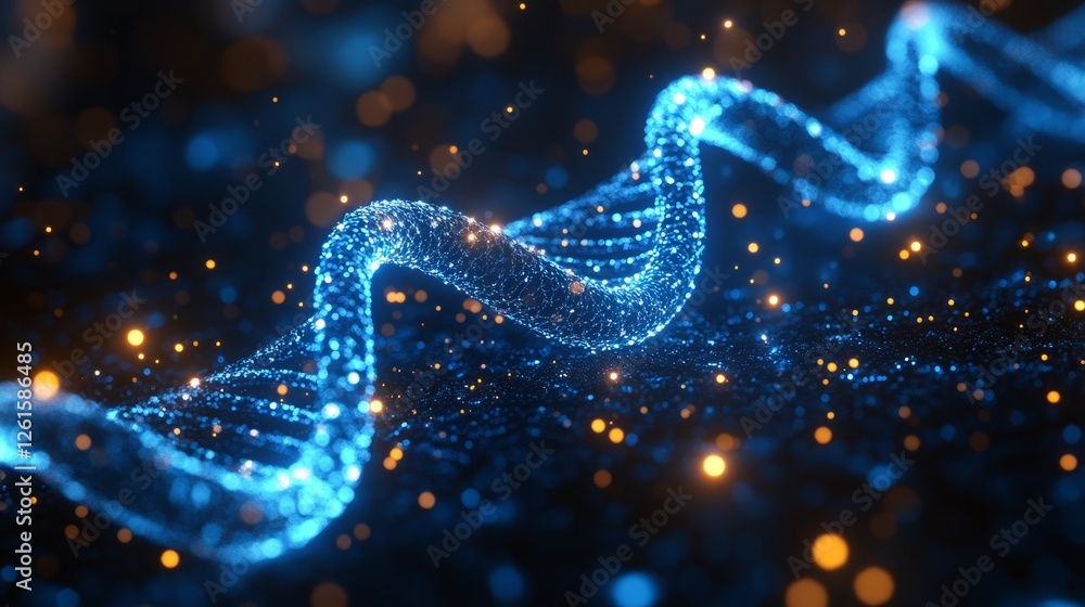 Glowing DNA helix symbolizes groundbreaking advances in aging research and cellular science. Glowing DNA helix symbolizes groundbreaking advances in aging research and cellular science.