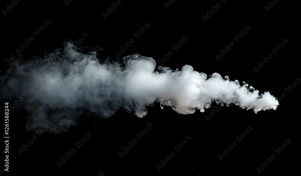 Abstract Smoke Cloud Isolated on Black Abstract Smoke Cloud Isolated on Black