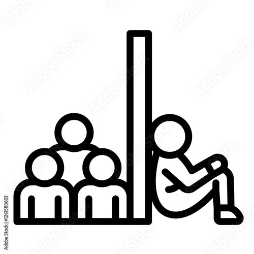 Social Withdrawal Icon