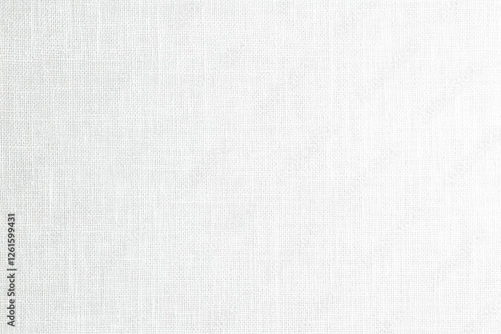 Close-up view of plain white woven fabric texture Close-up view of plain white woven fabric texture