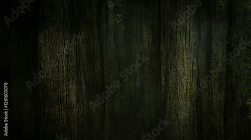 Wallpaper Mural Dark Forest Interior Bark Texture Tree Trunks Background with Subtle Green Leaves Overhead Canopy Torontodigital.ca
