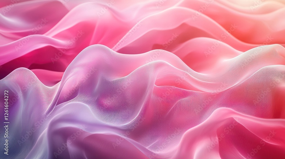 Obraz premium Soft pink gradient abstract background, creating a dreamy and calming effect with smooth hues blending seamlessly