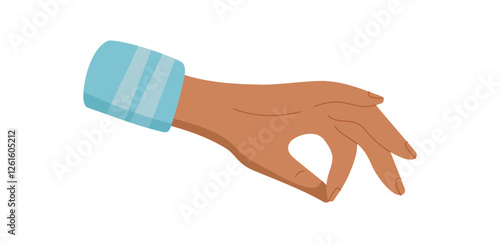 Hand gesture icon symbolizes the act of giving. This visual representation of a hand receiving expresses human connection. Flat design style, ideal for charity concepts and donation themes.