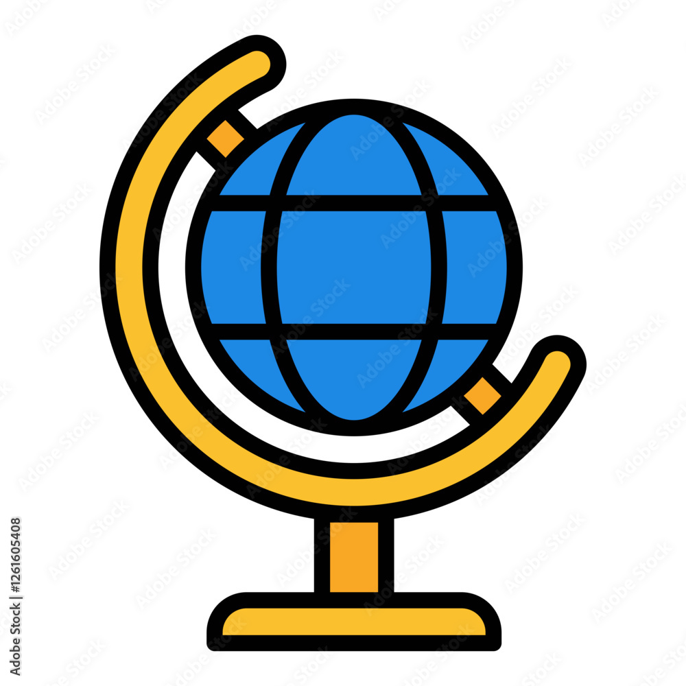 Geography Icon. Vector Illustration. Symbol of Maps and Earth Sciences Geography Icon. Vector Illustration. Symbol of Maps and Earth Sciences