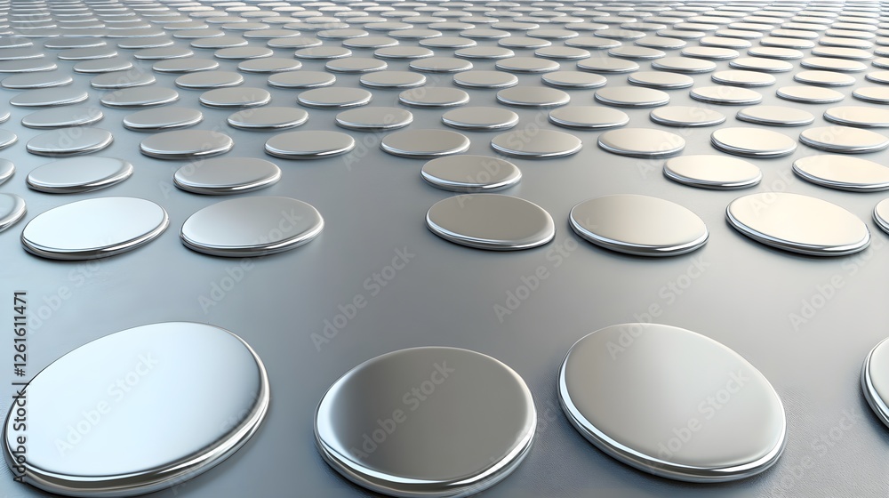Fototapeta premium Luxurious Silver Dots on a High-Quality Refined Design Surface