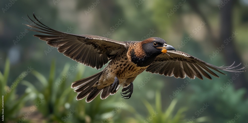 Fototapeta premium Flying Bird in natural wildlife transparent background