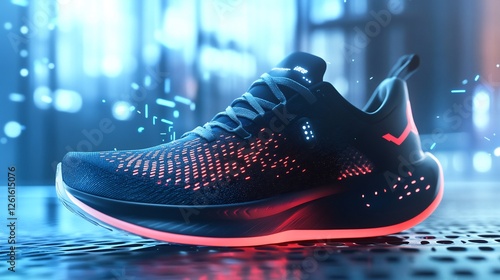 AI enhanced smart running shoes adapting to terrain and optimizing performance dynamically photo