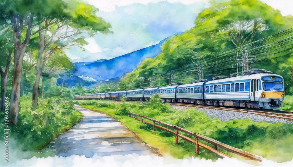 Obraz premium Explore Ome Railway Park, a captivating destination for train enthusiasts of all ages, discover a world of locomotives, railway history, and interactive exhibits.