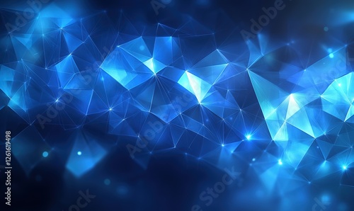 A blue abstract technological geometric pattern background, designed for venues that aim to showcase a modern and technologically advanced feel. photo