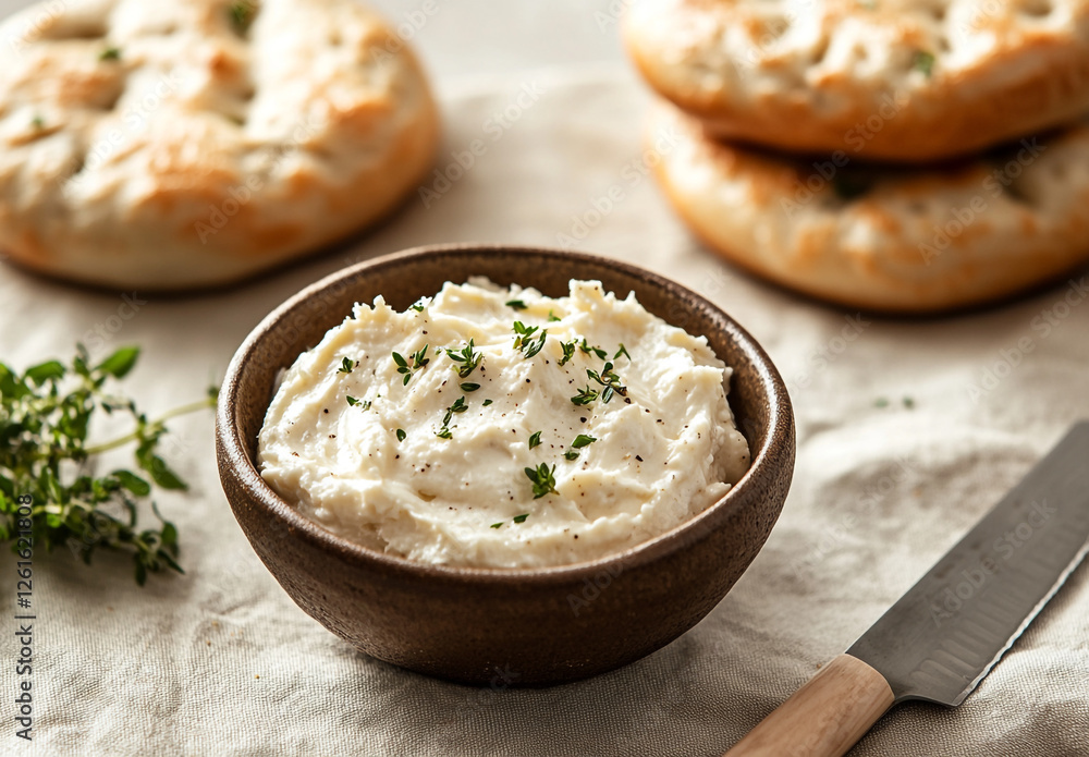 Delicious Bagels with Cream Cheese Topped with Extra Cream Delicious Bagels with Cream Cheese Topped with Extra Cream