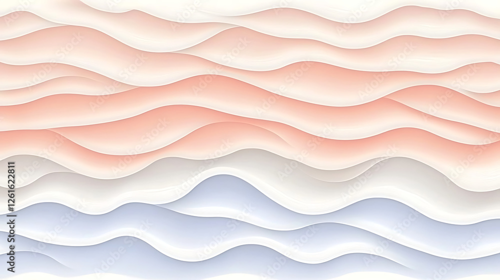 Fototapeta premium Dreamy Abstract Waves of Color Layered with a Gentle Gradient in Soft Pastel Hues Backdrop Design