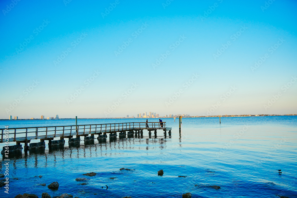 Obraz premium Tampa bay sunset sun set landscape