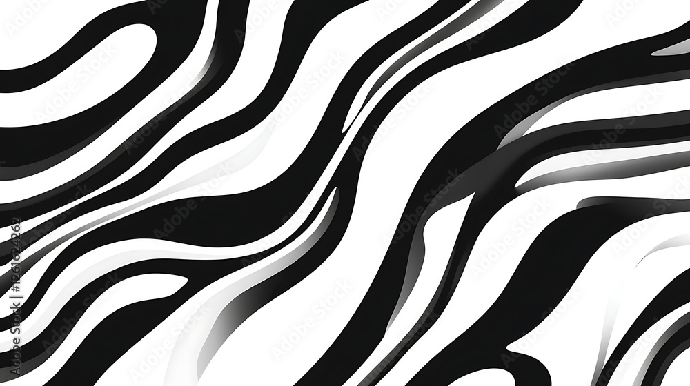 Dynamic Monochrome Flowing Stripes with Gradient Effects and Fluid Movement of Zebra Patterns Style Dynamic Monochrome Flowing Stripes with Gradient Effects and Fluid Movement of Zebra Patterns Style