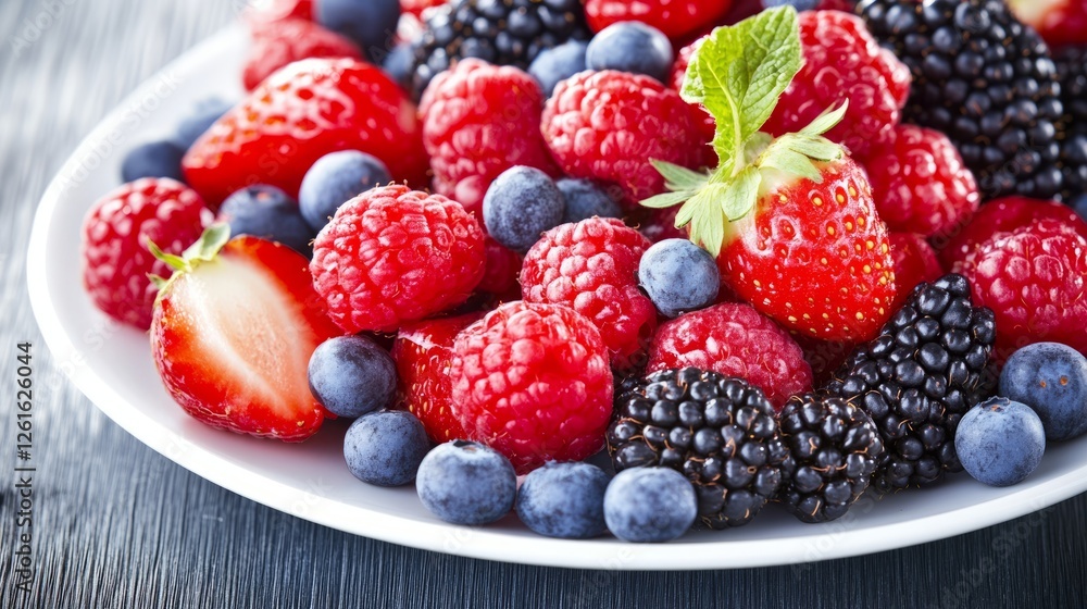 A vibrant plate of fresh, colorful foods embodying healthy nutrition and wellness. A vibrant plate of fresh, colorful foods embodying healthy nutrition and wellness.