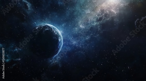 Wallpaper Mural Cosmic radio jet erupts from a luminous source, traversing the vast expanse of deep space.	 Torontodigital.ca