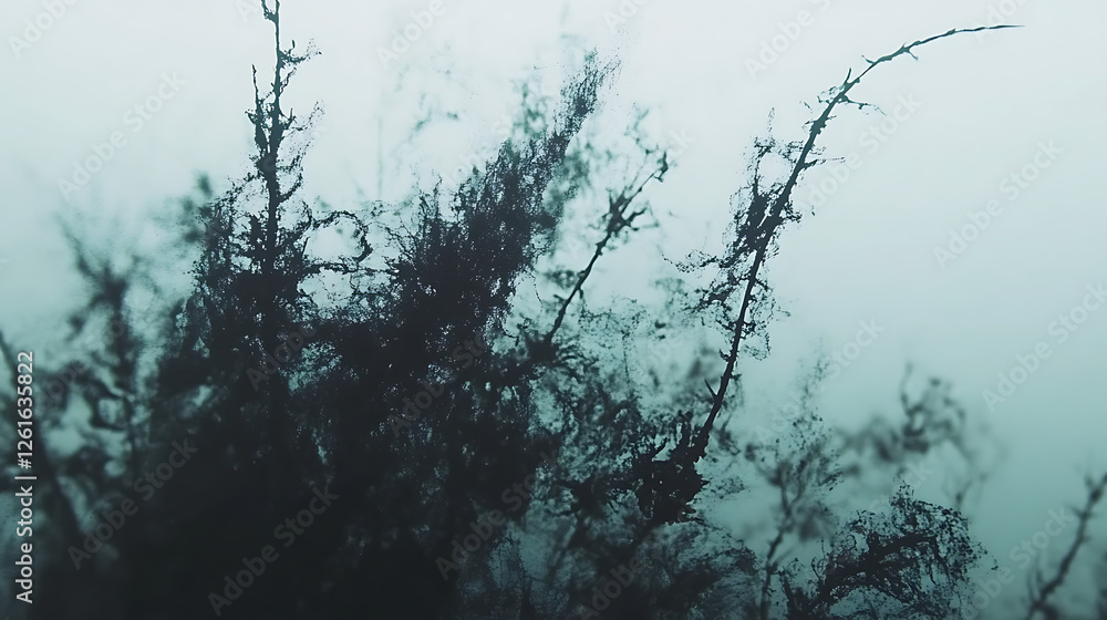 Ethereal Branches Amidst Misty Hues Creates a Serene and Otherworldly Landscape Scenery Concept Ethereal Branches Amidst Misty Hues Creates a Serene and Otherworldly Landscape Scenery Concept