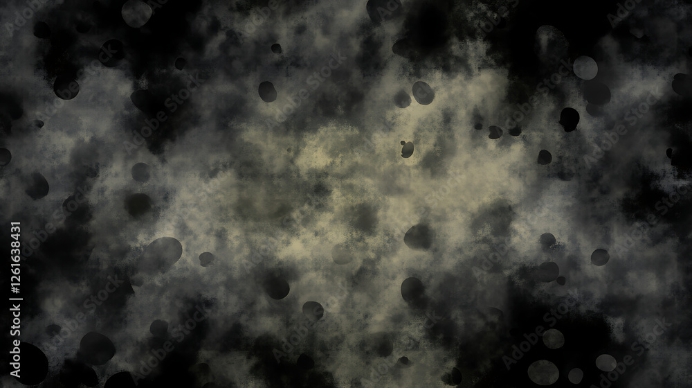 Obraz premium Ethereal Void Realm with Floating Debris and Nebulous Clouds in a Dark Cosmic Landscape 90 Char