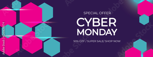 Flat cyber monday background