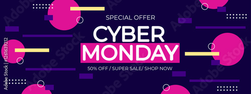 Cyber Monday sale with a banner that says cyber Monday sale