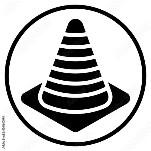 traffic cone glyph icon
